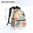 thumbnail image 4 of Haiem Butterfly Lightweight Backpack for School, Classic Basic Water Resistant Casual Daypack for Travel with Bottle Side Pockets, 4 of 8