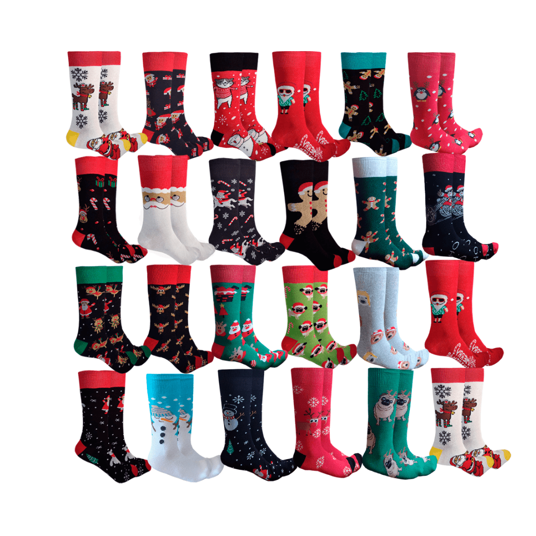 Calcetines navideños Mad Socks vestir Algodón 12 pares | Walmart en línea