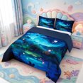 thumbnail image 2 of Manfei Cute Animal Queen Comforter Set,Aquatic Amphibian Axolotl Print Comforter Sets Queen,Navy Blue Reversible,3-Piece,1 Comforter and 2 Pillowcases, 2 of 7