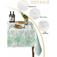 thumbnail image 3 of Watercolor Green Floral Tablecloth Square Table Cloth 60x60,Waterproof Outdoor Table Cloth Covers Decorative Table Protector,Teal Ombre Botanical Summer Washable Table Cover for Kitchen Dinning Party, 3 of 8