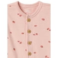 thumbnail image 2 of Modern Moments by Gerber Gender Neutral Short Sleeve Henley Romper, Sizes 0/3 Months - 24 Months, 2 of 7