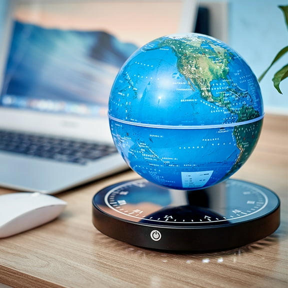 Floating Illuminated 6-inch Globe Lamp, RGB Magnetic Levitation Light with Touch Control, Ideal Gift for Kids and Home Decor