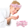 thumbnail image 2 of Gymayou Spa Headband for Washing Face Skincare Headband Microfiber Makeup Headbands for Women Pink, 2 of 4