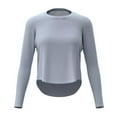 thumbnail image 6 of Womens Tops Long Sleeved Loose Sports Fitness Yoga Suit Top,Tops for Women Light Blue L, 6 of 6