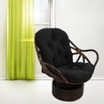 thumbnail image 6 of 1pc Solid Tufted Wicker Swivel Rocking Chair Cushion - Black, 6 of 8