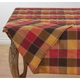 thumbnail image 2 of Fennco Styles Stitched Plaid Tablecloth, 70"X70" Square, Multicolor, 2 of 3