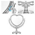 thumbnail image 2 of Retro Heart Shape Makeup Mirror for Dresser Vanity Desktop Bathroom Bedroom, 2 of 6