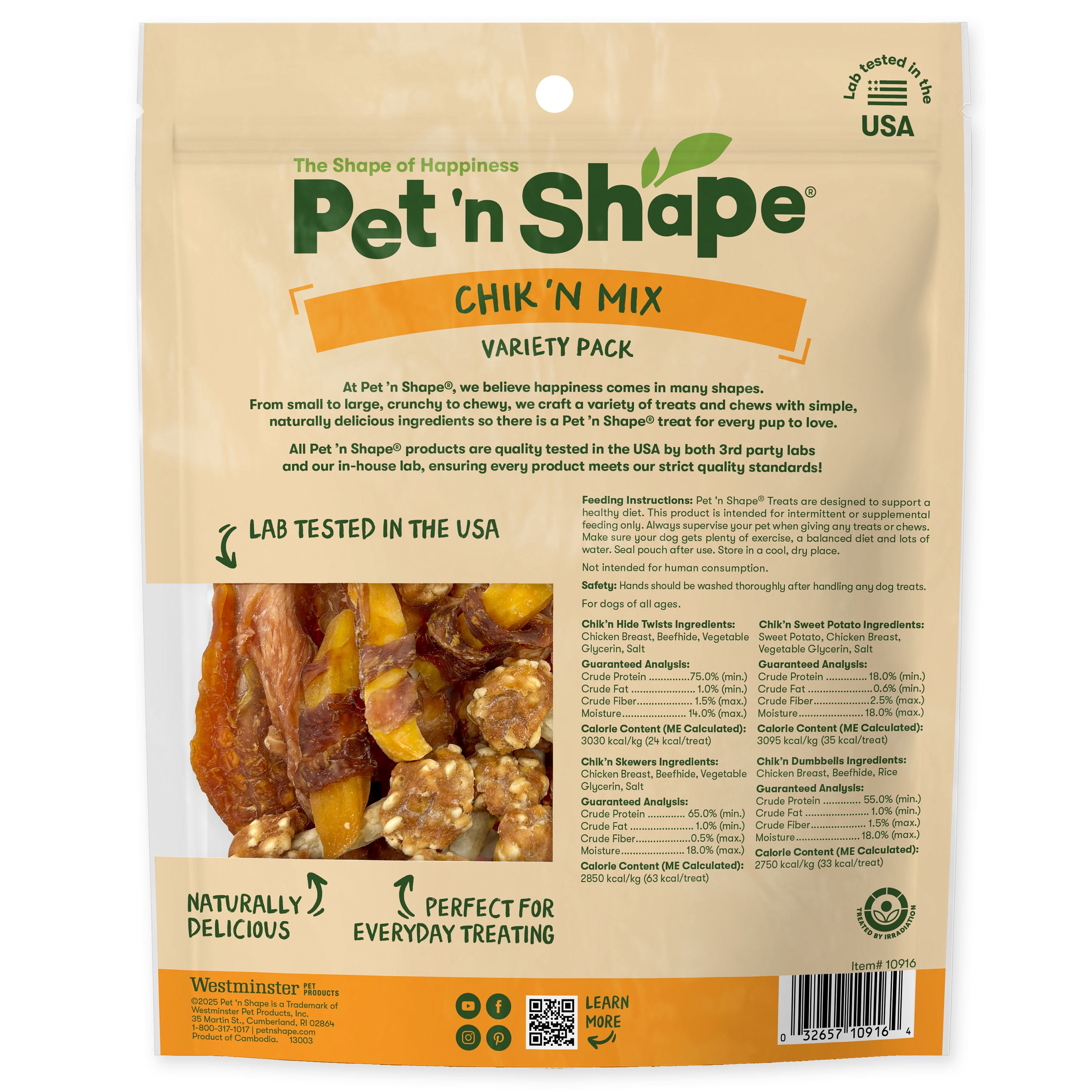 Pet ‘n Shape - Chik ‘n Mix Variety Pack – Natural Chicken Puppy Treat Mix, Dog Rewards and Snacks – 16 Ounces