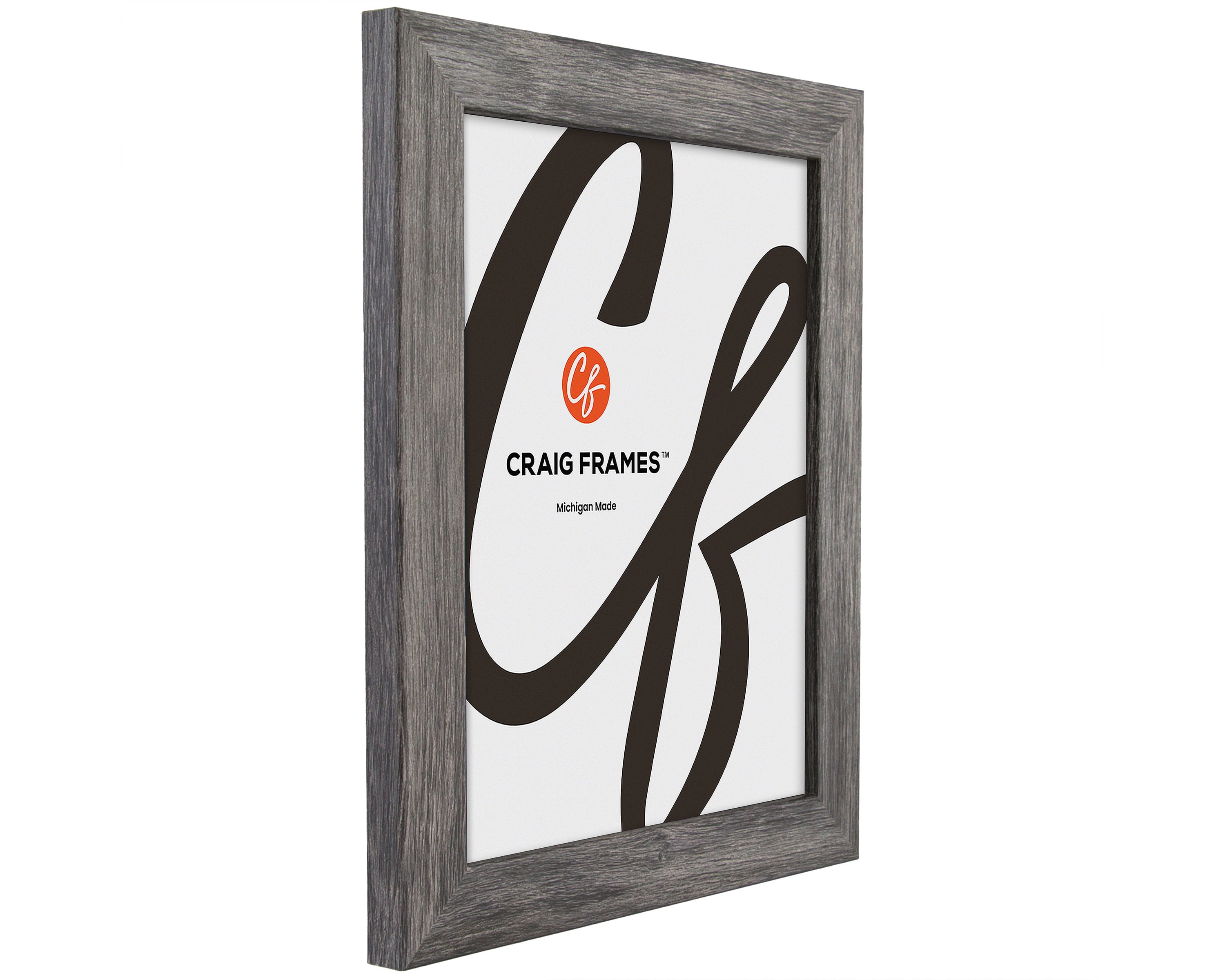 11 x 16 Gray Barnwood Picture Frame Rustic Bauhaus Series, Set of Two