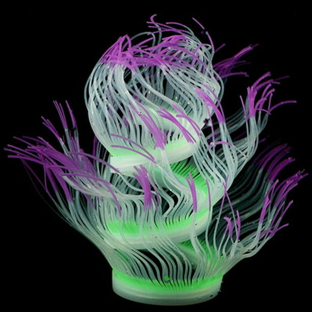 Glowing Effect Sea Anemone Aquarium Decorations Plants Fish Tank