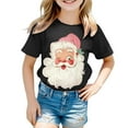 thumbnail image 5 of Ulanda Merry Christmas Shirt for Kids Toddler Boys Girls T-Shirts Short Sleeve Holiday Tee Xmas Gift Tops (Black, 3-4 Years), 5 of 6