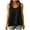 Black-Tank Tops for Women, variant on Womens Plus Size Tank Tops Crewneck Strap Lace Sleeveless Shirts Trendy Solid Color Boho Camisole Shirt Summer Casual Tee