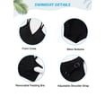 thumbnail image 4 of HWJAD Girls Swimsuit 3 Piece Bathing Suits Bikini Set with Beach Cover Up Skirt Girls' Swimwear 9-14 Years, 4 of 7