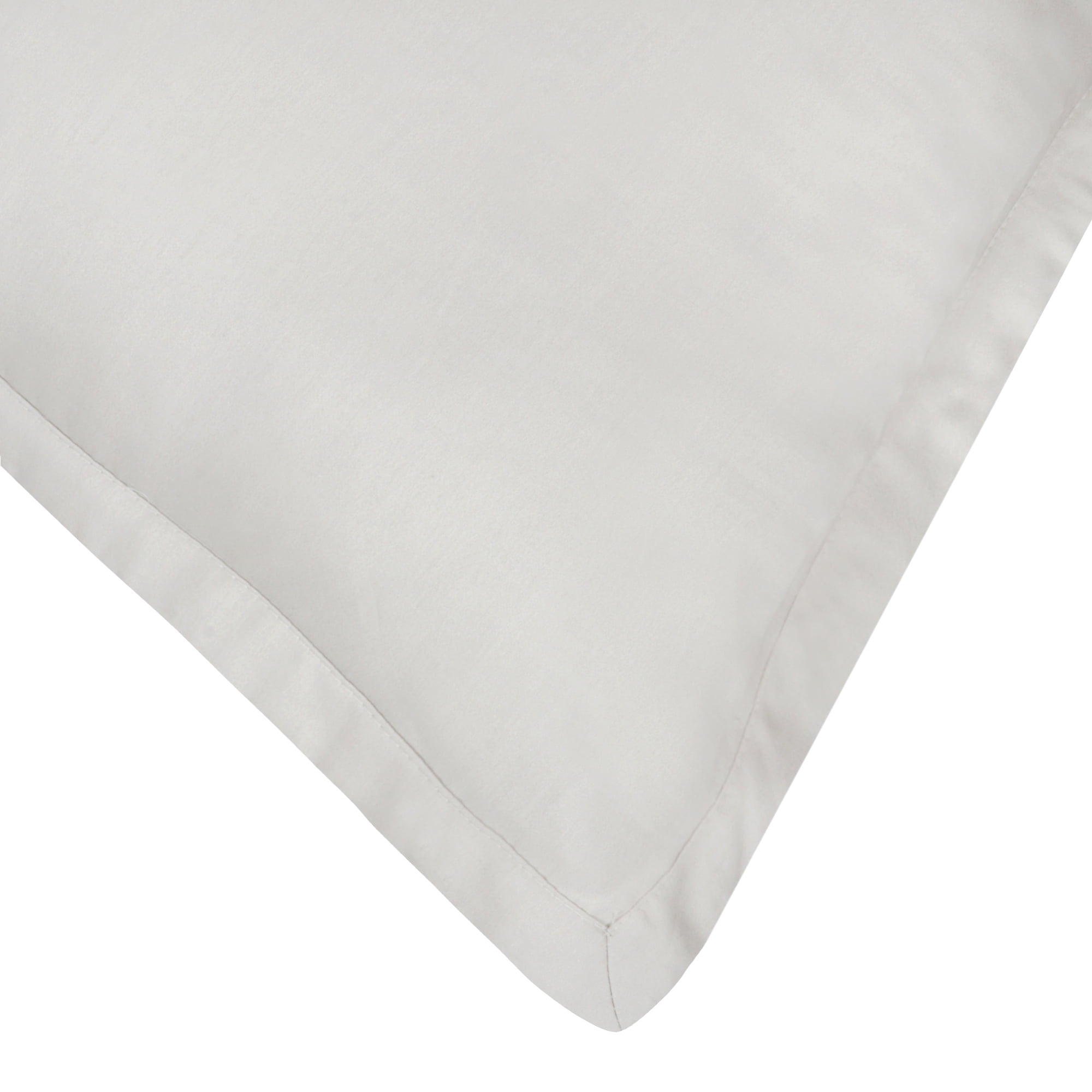 Delara GOTS Certified 100% Organic Cotton 2 Inch Flange Euro Sham Set of 2, 26"X26", Ivory