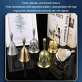 thumbnail image 3 of Toystoory Campana de mano de bronce Bronce auténtico clásico para eventos o actuaciones Campana de mano escolar premium Kits de decoración para fiestas Tipo de rosa antiguo, 3 of 4