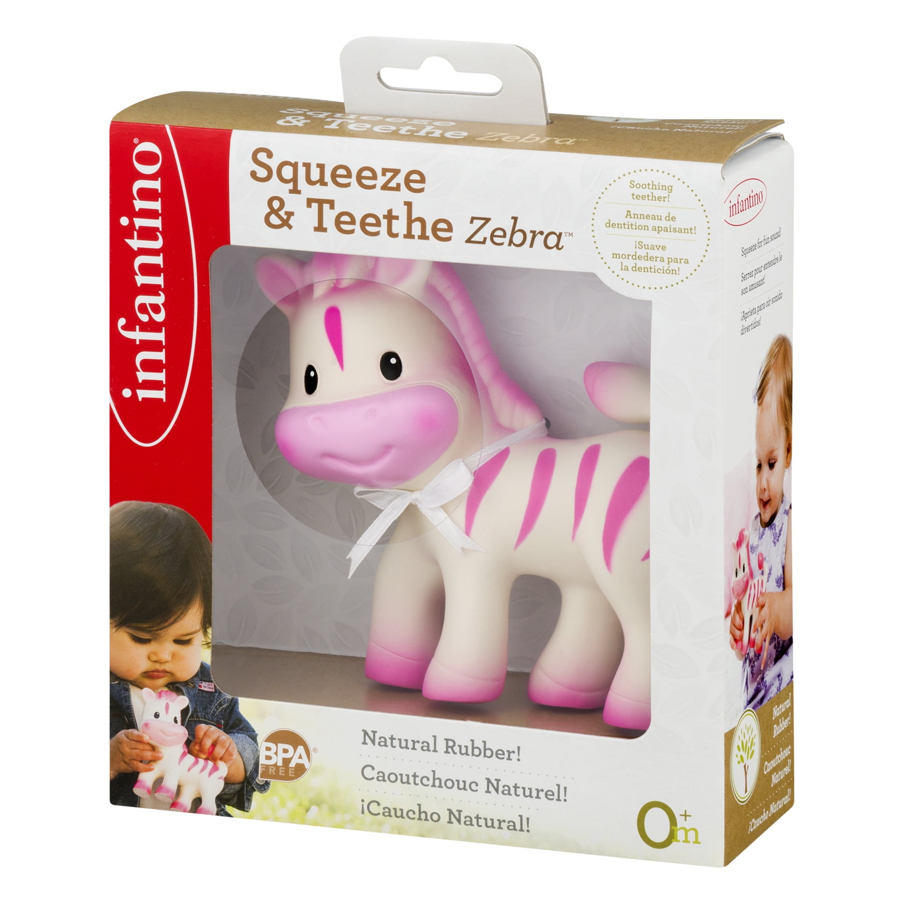 Infantino Squeeze & Teethe Zebra - Walmart.com