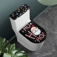 thumbnail image 2 of HELLHERO Santa Claus Polyester Fabric Toilet Seat Protector & Easy to Clean Toilet Covers Set & Fits All Toilet Shapes for Bathroom Home Comfort Elastic Bottom, 2 of 5