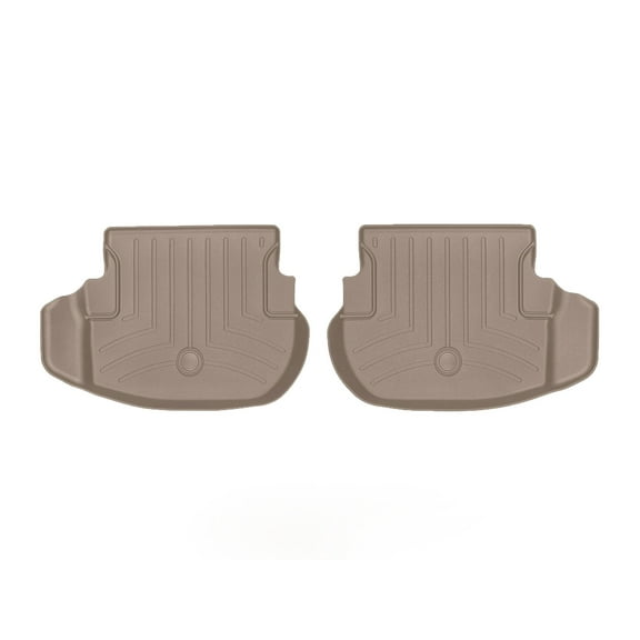 WeatherTech Custom Fit FloorLiners compatible with Mercedes AMG E 53 Cabriolet, AMG E 53 Coupe, E-Class Cabriolet, E-Class Coupe, AMG E 53, E-Class - 2nd Row (2-Piece Liner), Tan