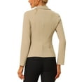 thumbnail image 3 of INSPIRE CHIC Blazer de Travail pour Femme Col à Revers Veste à Manches Longues Blazer de Complet Kaki TP, 3 of 6