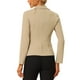 thumbnail image 3 of BLAZER DE TRABAJO PARA MUJERES INSPIRE CHIC CON SOLAPA Y MANGAS LARGAS, TRAJE BLAZER EN CAQUI TALLA 3XL, 3 of 6