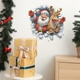 thumbnail image 5 of Christmas Wall Decals 3D Santa Claus Breaking The Wall Designs Peel and Stick Xmas, Christmas Wall Stickers Funny Christmas Wall Decor Supplies,Decal for Home Decor（14.6 x 14.6 in ）, 5 of 6