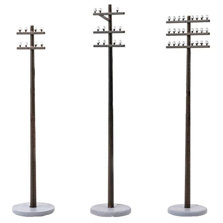 

3pcs Train Construction Sand Table Scene Accessories DIY Telegraph Poles 1:42