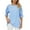 Sky Blue-15, variant on STETMN 3/4 Length Sleeves Women's Tops Puff Sleeve Summer Crewneck Loose Casual Dressy Casual T-Shirt Blouses