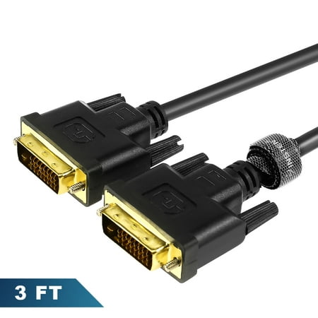 Insten NEW 3 ft DUAL MALE M/M DVI-D to DVI-D VIDEO Cable Cord Lead