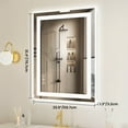 thumbnail image 2 of JIOABL 24"x32" Anti-fog LED Bathroom Mirror Wall Mounted, Dual Light Source, 3 Lighting Modes, White, 2 of 6
