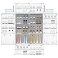 thumbnail image 4 of NEW Gomyhom DAYFULI 8-Tier Portable 64 Pair Shoe Rack Organizer 32 Grids Tower Shelf Storage Cabinet Stand Expandable for Heels, Boots, Slippers, White, 4 of 10