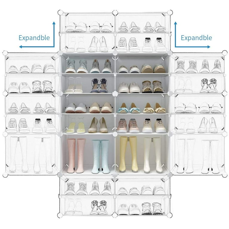 Portable Shoe Rack Organizer Expandable for Heels Boots Slippers-3 Size  Available – Space Saving For Home