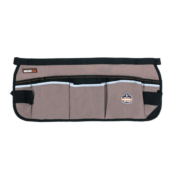 Delantal para herramientas Arsenal 5706, cintura de lona con 13 bolsillos, color gris
