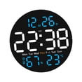 thumbnail image 4 of Calendario de reloj de pared digital  degree f/ degree C conmutable con la semana de la fecha de luz nocturna para el dormitorio de la oficina dormitorio a salón Azul, 4 of 8