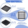 thumbnail image 3 of Rejilla de ventilación de plástico Uxcell de 10x10 pulgadas, salida de aire ajustable, rejillas de filtro de ventilación removibles, rejilla de aire de suministro, negra, 3 of 7