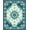 Teal Cream, Pattern 4, variant on ODIKA Ombre Boho Scrolled Border Fading Gradient Vintage Paisley Interlocking for Playroom, Bedroom, Reading Nook, Pet Friendly & Kids Safe Play