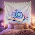 thumbnail image 2 of Sleeping Dragon on Open Book Tapestry, 2 of 7