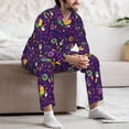 thumbnail image 5 of Mens Pajamas Set, Mardi Gras and Donuts Button Down Long Sleeve Loungewear Sleepwear Pjs sets for Men, 5 of 5