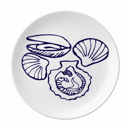 

Shell Faly Marine Fisheries Plate Decorative Porcelain Salver Tableware Dinner Dish