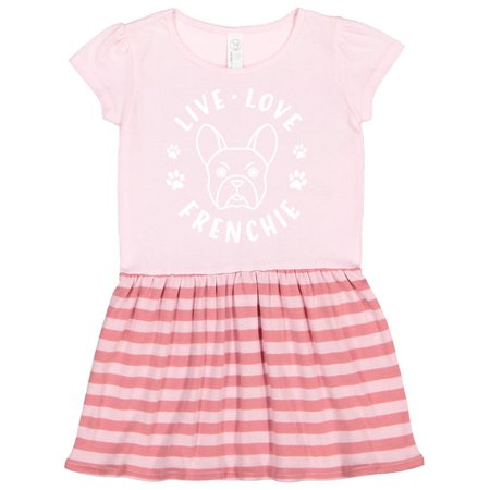 

Inktastic Live Love Frenchie Gift Toddler Girl Dress