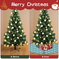 thumbnail image 4 of 48 Inch Christmas Tree Skirt – Velvet Plush Tree Mat, Soft Thickened Polyester with Red Ties, Single-Sided Printing, Available in 30in/36in/48in, Perfect for Holiday Xmas Tree Decoration, 4 of 7