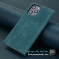 thumbnail image 2 of POLA Étui Portefeuille Rétro Classique Magnétique en Cuir PU avec Porte-Cartes pour iPhone 12 / 12 Pro (Bleu), 2 of 9