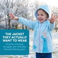 thumbnail image 7 of Disney Frozen Toddler Girls' Hooded Zip-Up Rain Jacket Elsa Ice Blue, 7 of 7