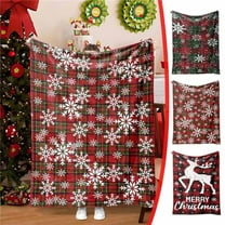 Xuniizn Christmas Blanket for Couch, Soft Christmas Throw Blanket, Warm Thicken Flannel Sherpa Blanket Microfiber Machine Washable for Bedroom, Fleece Blanket, Christmas Decorations for Home