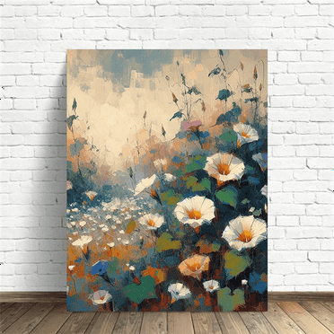 Canvas Painting  Ready to Hang, Modern Abstract Floral Wood Frame Canvas Painting, High Quality Wall Art Print Poster Ready to Hang Wall Picture Decoration, Suitable for Home Gift, Living Room,