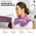 thumbnail image 3 of Sharper Image® Hot & Cold Herbal Aromatherapy Soothing Neck & Shoulder Plush Wrap Pad, Lavender, 3 of 11