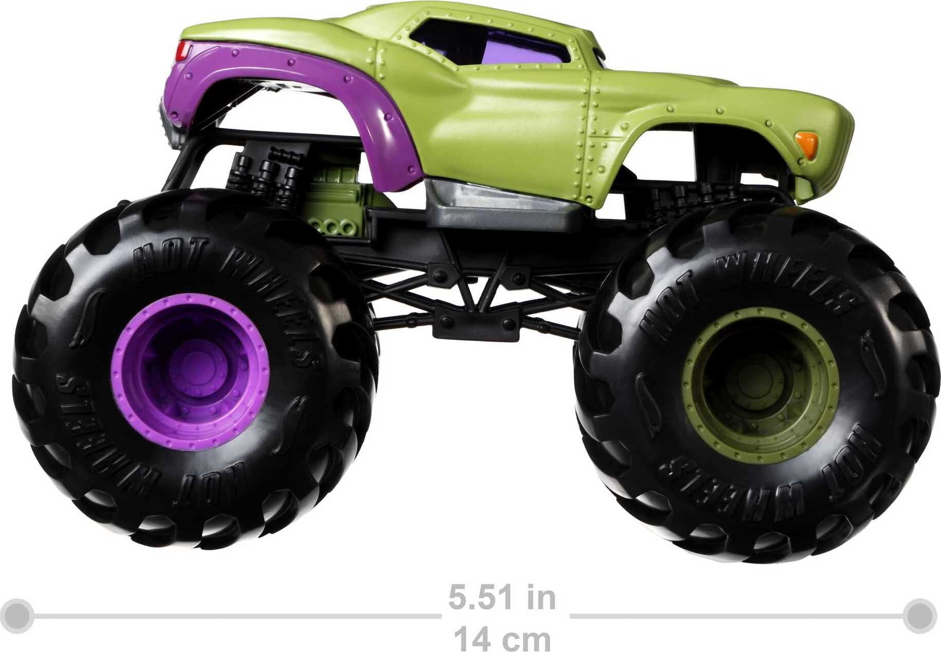 Carrinho Hot Wheels Monster Truck Hulk Marvel Caminhonete