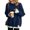 37# Navy, variant on Women Crewneck Sweatshirts Long Sleeve Loose Fit Fall Pullover Tops Side Slits Layered Drop Shoulder Chic Clothes Warm Soft Cozy Tunic Shirt