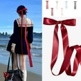 thumbnail image 1 of Ribbon Hair Clip Bow Hair Decor, Large Bow Hair Clip, Extra Long Hair Decor, Girly Style Headdress, for Bedroom, Metal Frame, for Office, 1 of 9