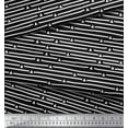 thumbnail image 2 of Soimoi Black Cotton Duck Fabric Triangle & Line Geometric Print Fabric by the Yard 42 Inch Wide, 2 of 3