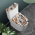 thumbnail image 2 of HELLHERO Halloween Polyester Fabric Toilet Seat Covers Set for Hotel Home, Elastic Edge Easy Care Elastic Installation, Non-Slip, U-Shaped, 2 of 8